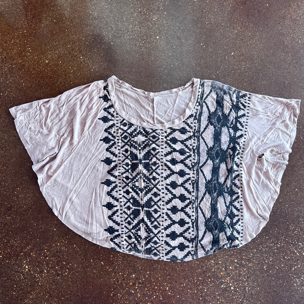 Loose and fun ikat pattern top